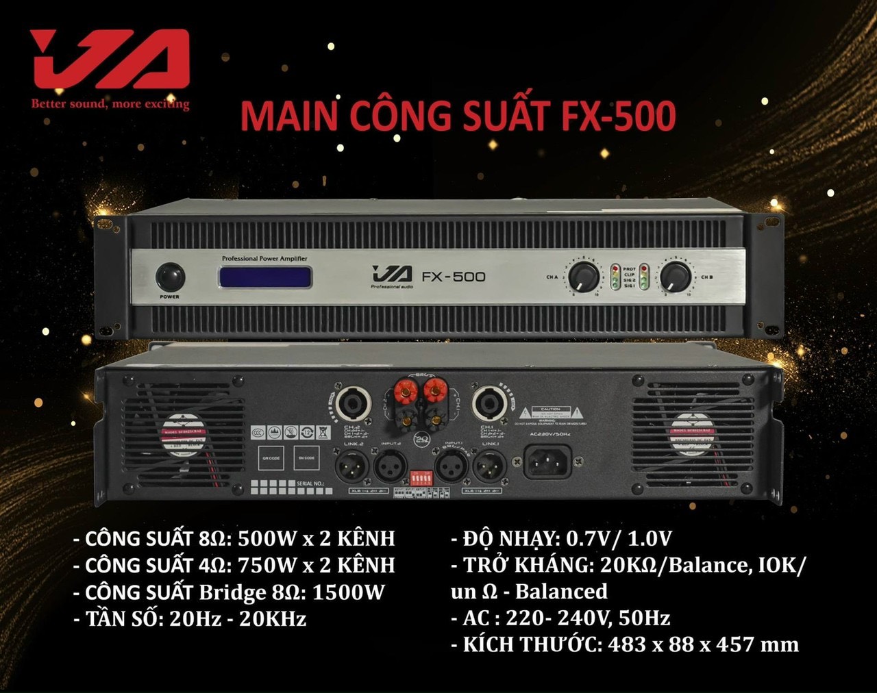 Công suất JA DX-500